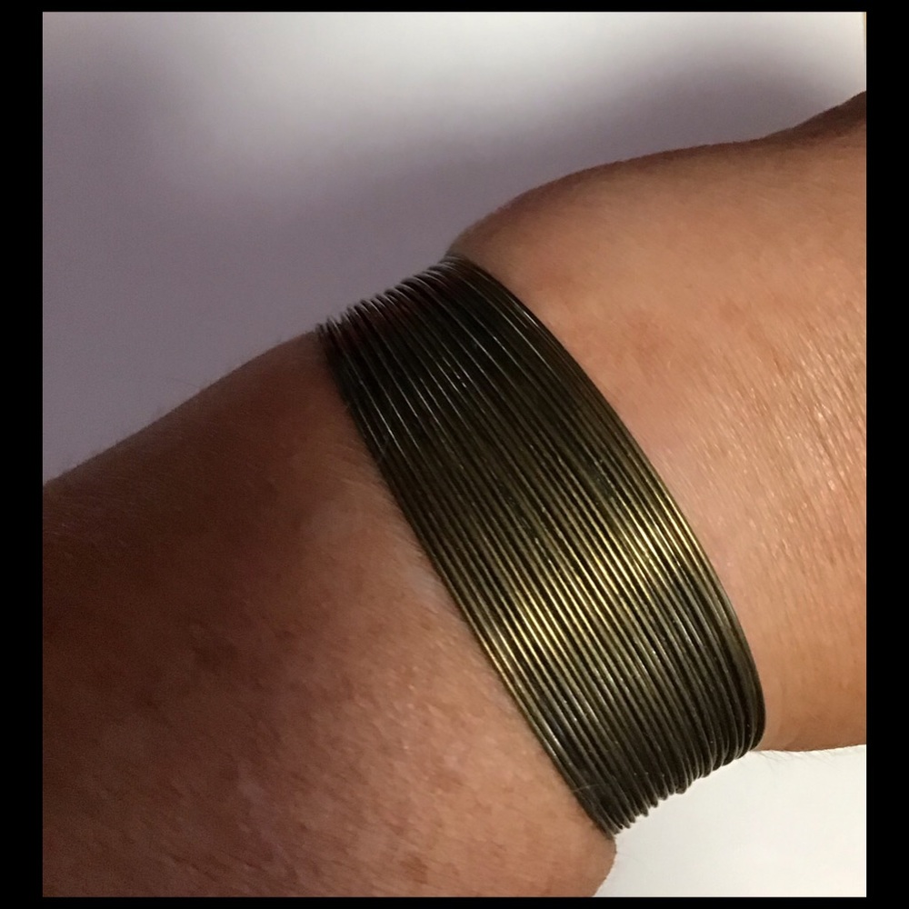 5” Adjustable Gold Wire Cuff Bracelet